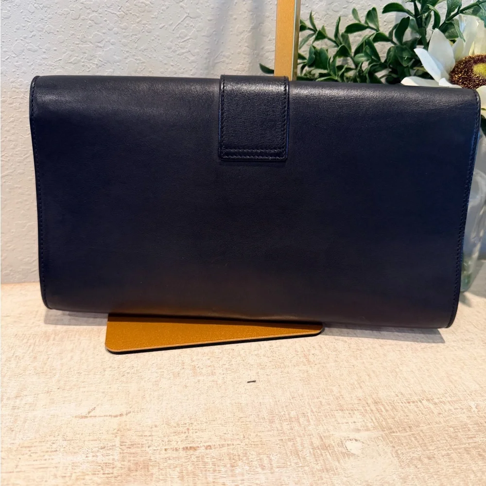 Yves Saint Laurent Black Leather Clutch - Picture 6 of 10
